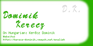 dominik kerecz business card