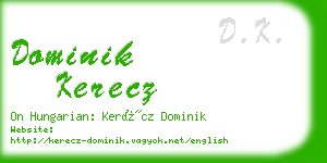 dominik kerecz business card
